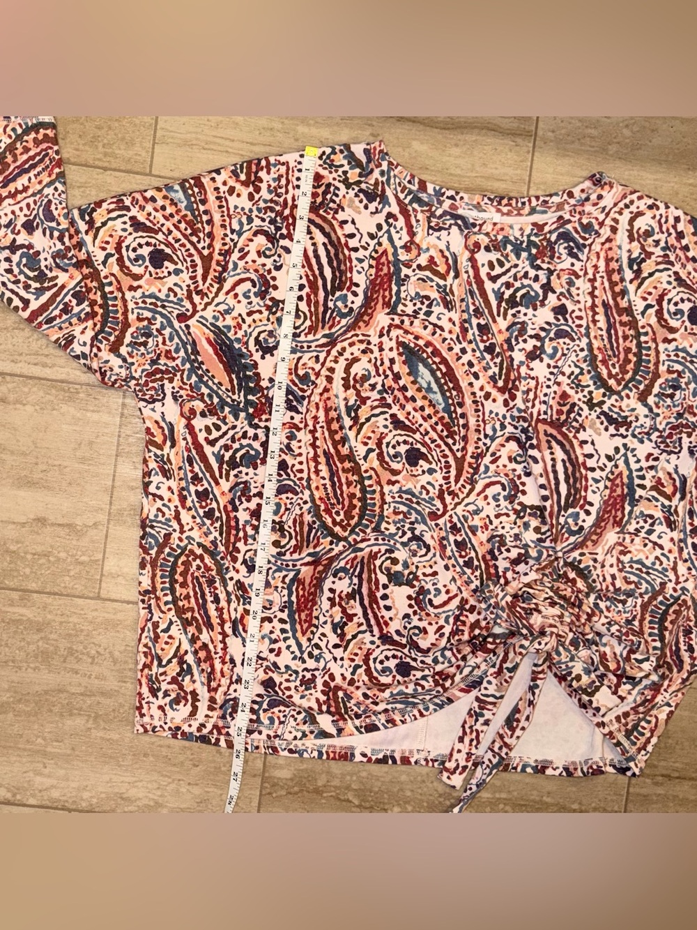 NWOT WESTBOUND Women’s Paisley Tie-Front Top in Pink ,Peach and Navy Size 1X - Picture 12 of 12